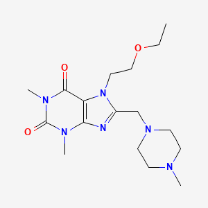 7-(2-ethoxyethyl)-1,3-dimethyl-8-((4-methylpiperazin-1-yl)methyl)-1H-purine-2,6(3H,7H)-dione