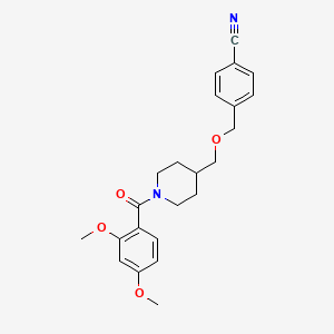 4-(((1-(2,4-Dimethoxybenzoyl)piperidin-4-yl)methoxy)methyl)benzonitrile