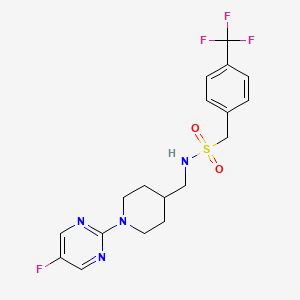 N-((1-(5-fluoropyrimidin-2-yl)piperidin-4-yl)methyl)-1-(4-(trifluoromethyl)phenyl)methanesulfonamide