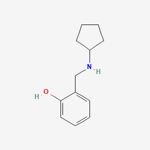 molecular formula C12H17NO B2565644 2-[(Cyclopentylamino)methyl]phenol CAS No. 827328-86-9