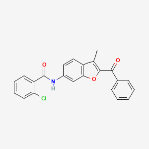 N-(2-benzoyl-3-methyl-1-benzofuran-6-yl)-2-chlorobenzamide
