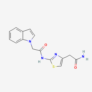 N-(4-(2-amino-2-oxoethyl)thiazol-2-yl)-2-(1H-indol-1-yl)acetamide