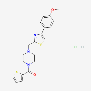 (4-((4-(4-Methoxyphenyl)thiazol-2-yl)methyl)piperazin-1-yl)(thiophen-2-yl)methanone hydrochloride