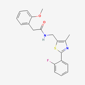 N-((2-(2-fluorophenyl)-4-methylthiazol-5-yl)methyl)-2-(2-methoxyphenyl)acetamide