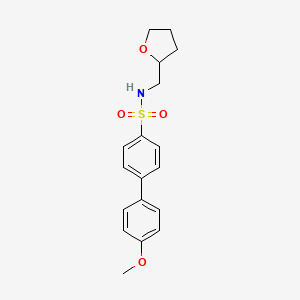 4-(4-methoxyphenyl)-N-(oxolan-2-ylmethyl)benzenesulfonamide
