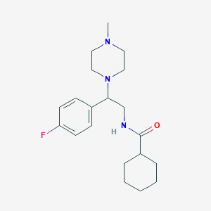 N-(2-(4-fluorophenyl)-2-(4-methylpiperazin-1-yl)ethyl)cyclohexanecarboxamide