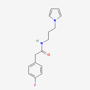N-(3-(1H-pyrrol-1-yl)propyl)-2-(4-fluorophenyl)acetamide