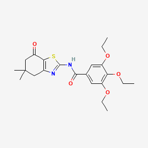 N-(5,5-dimethyl-7-oxo-4,5,6,7-tetrahydro-1,3-benzothiazol-2-yl)-3,4,5-triethoxybenzamide