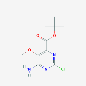 molecular formula C10H14ClN3O3 B2565702 Tert-butyl 6-amino-2-chloro-5-methoxypyrimidine-4-carboxylate CAS No. 2248321-65-3