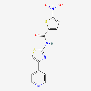 5-nitro-N-(4-pyridin-4-yl-1,3-thiazol-2-yl)thiophene-2-carboxamide