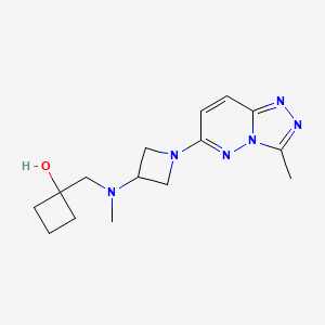 1-{[Methyl(1-{3-methyl-[1,2,4]triazolo[4,3-b]pyridazin-6-yl}azetidin-3-yl)amino]methyl}cyclobutan-1-ol