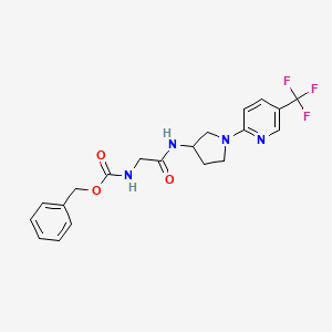 Benzyl (2-oxo-2-((1-(5-(trifluoromethyl)pyridin-2-yl)pyrrolidin-3-yl)amino)ethyl)carbamate