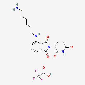 molecular formula C21H25F3N4O6 B2565730 Thalidomide-NH-C6-NH2 TFA 