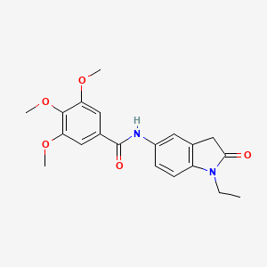 molecular formula C20H22N2O5 B2565765 N-(1-ethyl-2-oxoindolin-5-yl)-3,4,5-trimethoxybenzamide CAS No. 921837-00-5