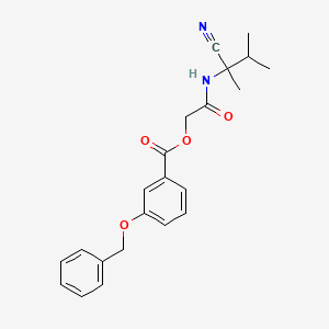 [2-[(2-Cyano-3-methylbutan-2-yl)amino]-2-oxoethyl] 3-phenylmethoxybenzoate