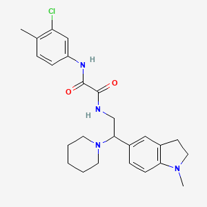 N1-(3-chloro-4-methylphenyl)-N2-(2-(1-methylindolin-5-yl)-2-(piperidin-1-yl)ethyl)oxalamide