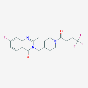 7-Fluoro-2-methyl-3-[[1-(4,4,4-trifluorobutanoyl)piperidin-4-yl]methyl]quinazolin-4-one