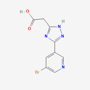 2-[3-(5-bromo-3-pyridyl)-1H-1,2,4-triazol-5-yl]acetic acid