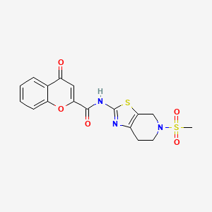 N-(5-(methylsulfonyl)-4,5,6,7-tetrahydrothiazolo[5,4-c]pyridin-2-yl)-4-oxo-4H-chromene-2-carboxamide