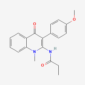 molecular formula C20H20N2O3 B2565908 N-[3-(4-methoxyphenyl)-1-methyl-4-oxo-1,4-dihydroquinolin-2-yl]propanamide CAS No. 883959-66-8