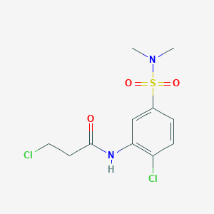 B2565924 3-chloro-N-[2-chloro-5-(dimethylsulfamoyl)phenyl]propanamide CAS No. 851169-33-0