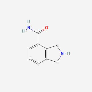 molecular formula C9H10N2O B2565956 2,3-dihydro-1H-isoindole-4-carboxamide CAS No. 1893597-58-4
