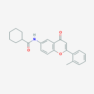 molecular formula C23H23NO3 B2565964 N-[2-(2-methylphenyl)-4-oxo-4H-chromen-6-yl]cyclohexanecarboxamide CAS No. 923174-14-5