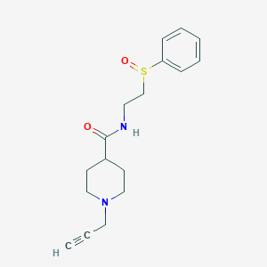 molecular formula C17H22N2O2S B2565966 N-[2-(benzenesulfinyl)ethyl]-1-(prop-2-yn-1-yl)piperidine-4-carboxamide CAS No. 1355797-21-5