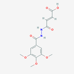 molecular formula C14H16N2O7 B256601 (E)-4-oxo-4-(2-(3,4,5-trimethoxybenzoyl)hydrazinyl)but-2-enoic acid 