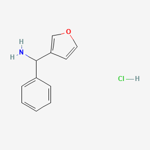 molecular formula C11H12ClNO B2566038 Furan-3-yl(phenyl)methanamine hydrochloride CAS No. 2230800-24-3