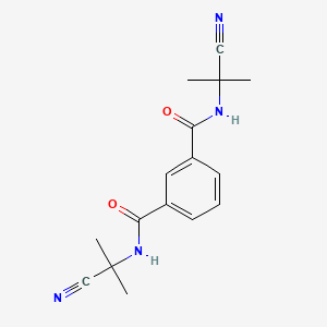 molecular formula C16H18N4O2 B2566050 N1,N3-Bis(1-cyano-1-methylethyl)benzene-1,3-dicarboxamide CAS No. 300397-00-6