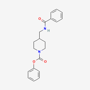 molecular formula C20H22N2O3 B2566118 Phenyl 4-(benzamidomethyl)piperidine-1-carboxylate CAS No. 1235008-11-3