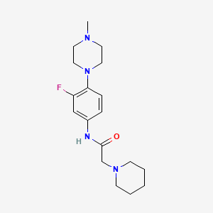 molecular formula C18H27FN4O B2566122 N-[3-fluoro-4-(4-methylpiperazino)phenyl]-2-piperidinoacetamide CAS No. 439121-35-4