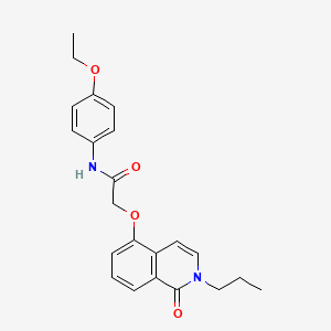 molecular formula C22H24N2O4 B2566172 N-(4-ethoxyphenyl)-2-[(1-oxo-2-propyl-1,2-dihydroisoquinolin-5-yl)oxy]acetamide CAS No. 903271-29-4
