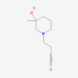 molecular formula C10H17NO B2566176 1-But-3-ynyl-3-methylpiperidin-3-ol CAS No. 1599226-56-8