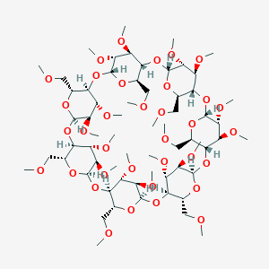 molecular formula C63H112O35 B025662 Trimethyl-beta-cyclodextrin CAS No. 55216-11-0