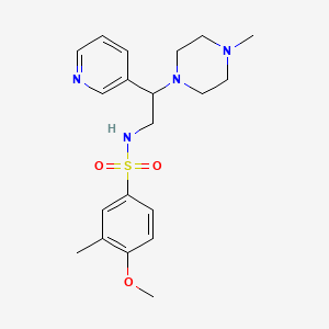 4-methoxy-3-methyl-N-(2-(4-methylpiperazin-1-yl)-2-(pyridin-3-yl)ethyl)benzenesulfonamide