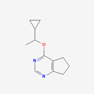 4-(1-cyclopropylethoxy)-5H,6H,7H-cyclopenta[d]pyrimidine