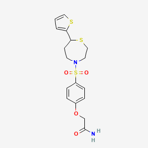 2-(4-((7-(Thiophen-2-yl)-1,4-thiazepan-4-yl)sulfonyl)phenoxy)acetamide