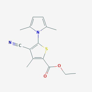 ethyl 4-cyano-5-(2,5-dimethyl-1H-pyrrol-1-yl)-3-methylthiophene-2-carboxylate