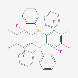 molecular formula C36H20F8Ge2 B025664 1,2,3,4,6,7,8,9-Octafluoro-5,5,10,10-tetraphenylbenzo[b][1,4]benzodigermine CAS No. 19638-32-5