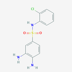 molecular formula C12H12ClN3O2S B2566407 3,4-diamino-N-(2-chlorophenyl)benzenesulfonamide CAS No. 326023-07-8