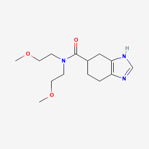 molecular formula C14H23N3O3 B2566416 N,N-bis(2-methoxyethyl)-4,5,6,7-tetrahydro-1H-1,3-benzodiazole-5-carboxamide CAS No. 2034440-06-5