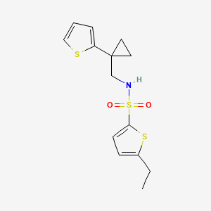 5-ethyl-N-((1-(thiophen-2-yl)cyclopropyl)methyl)thiophene-2-sulfonamide