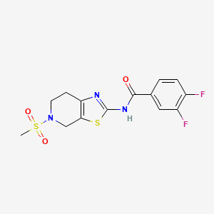 3,4-difluoro-N-(5-(methylsulfonyl)-4,5,6,7-tetrahydrothiazolo[5,4-c]pyridin-2-yl)benzamide