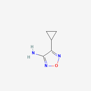 molecular formula C5H7N3O B2566422 4-Cyclopropyl-1,2,5-oxadiazol-3-amine CAS No. 1260803-29-9