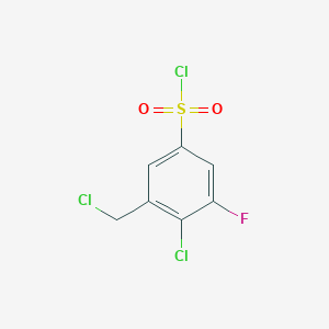 4-Chloro-3-(chloromethyl)-5-fluorobenzenesulfonyl chloride