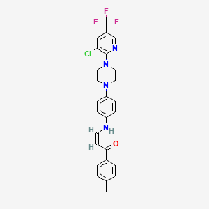 3-(4-{4-[3-Chloro-5-(trifluoromethyl)-2-pyridinyl]piperazino}anilino)-1-(4-methylphenyl)-2-propen-1-one