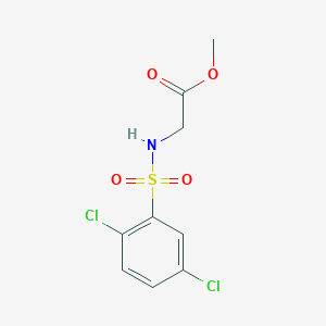 molecular formula C9H9Cl2NO4S B256647 Methyl 2-[(2,5-dichlorophenyl)sulfonylamino]acetate 