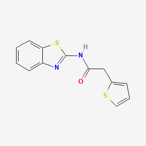 molecular formula C13H10N2OS2 B2566508 N-(1,3-benzothiazol-2-yl)-2-thiophen-2-ylacetamide 